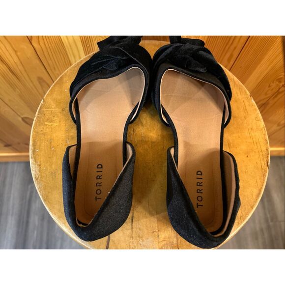 Torrid Black Pointed Toe flats Size 9WW - Picture 5 of 8